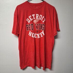 Red Wings Detroit Hockey Tee Shirt Mens 2X Short Sleeve NHL Team Fan